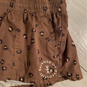 RVCA xs leopard shorts